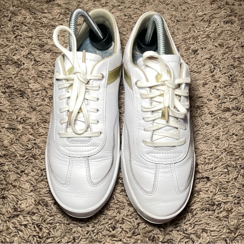 OluKai Women’s White Sneakers with Gold Accent - Picture 2 of 10
